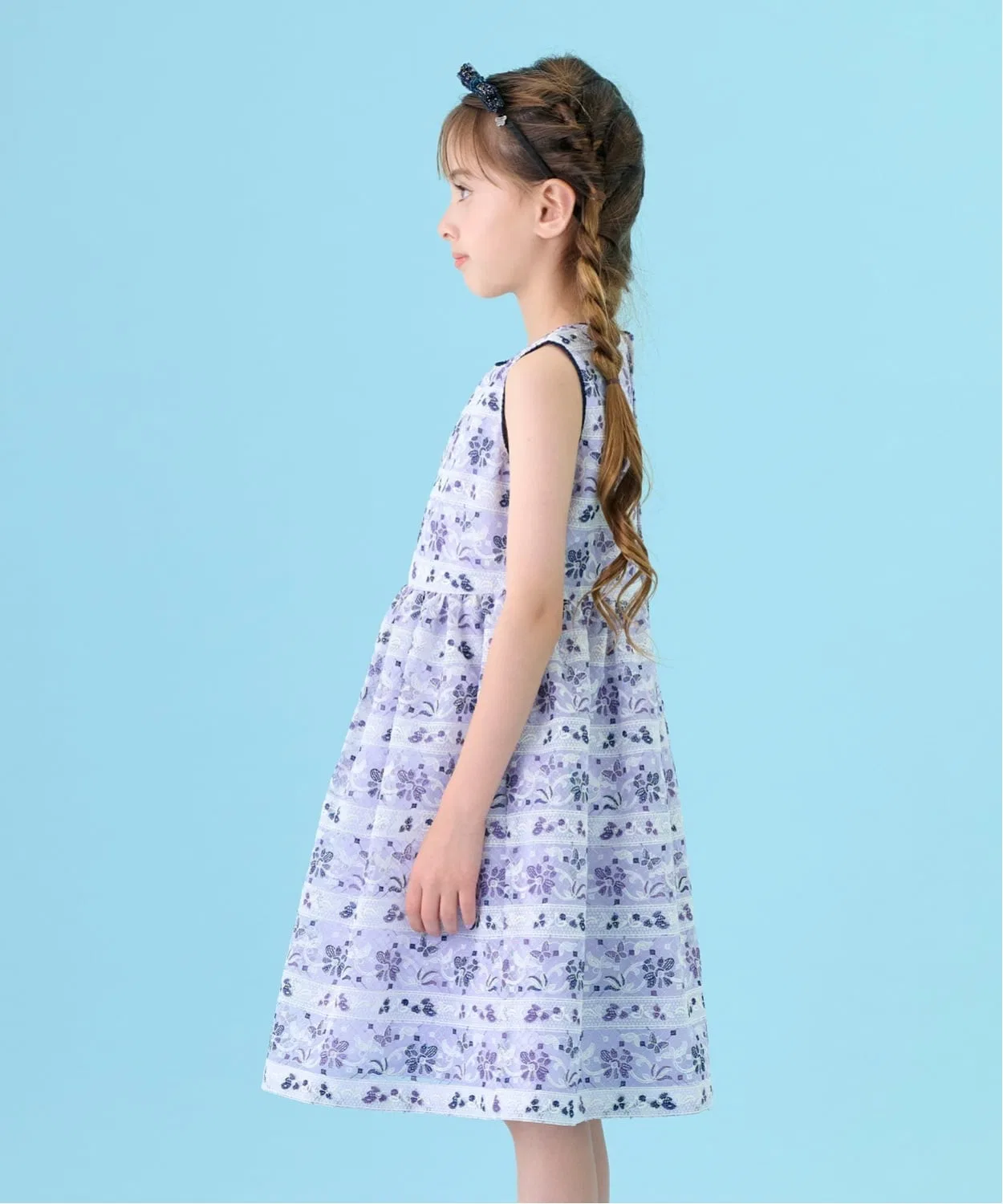 Детское платье-рубашка с вышивкой ANNA SUI mini, Navy — фото 2