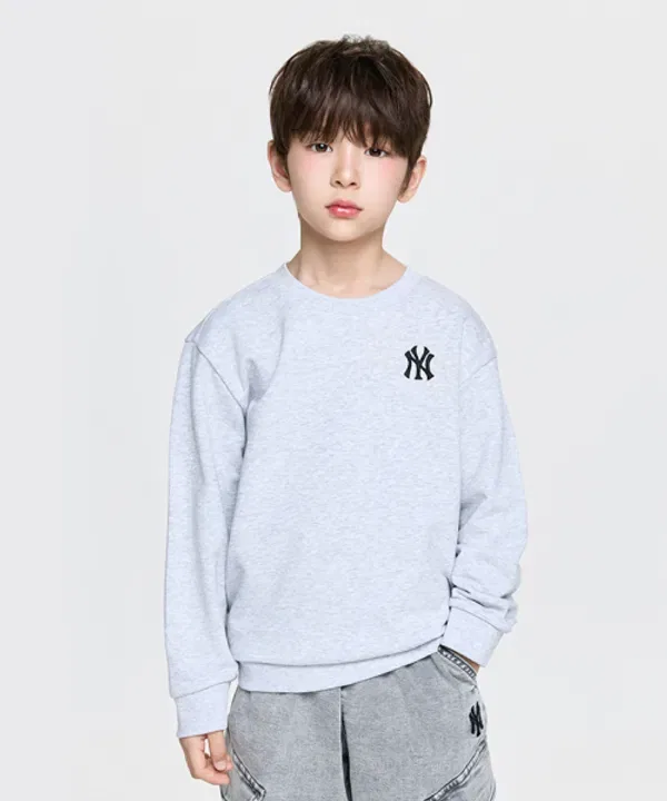 Свитшот с логотипом, базовый, Mlb Kids, L.Melange Grey