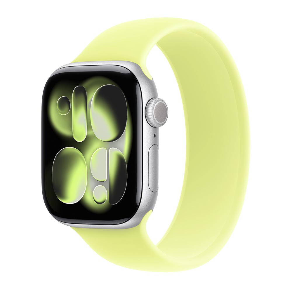 

Умные часы Apple Watch Series 11 (GPS), 42 мм, Silver Aluminum Case/Neon Yellow Solo Loop - Size 6, Серебристый, Умные часы Apple Watch Series 11 (GPS), 42 мм, Silver Aluminum Case/Neon Yellow Solo Loop - Size 6