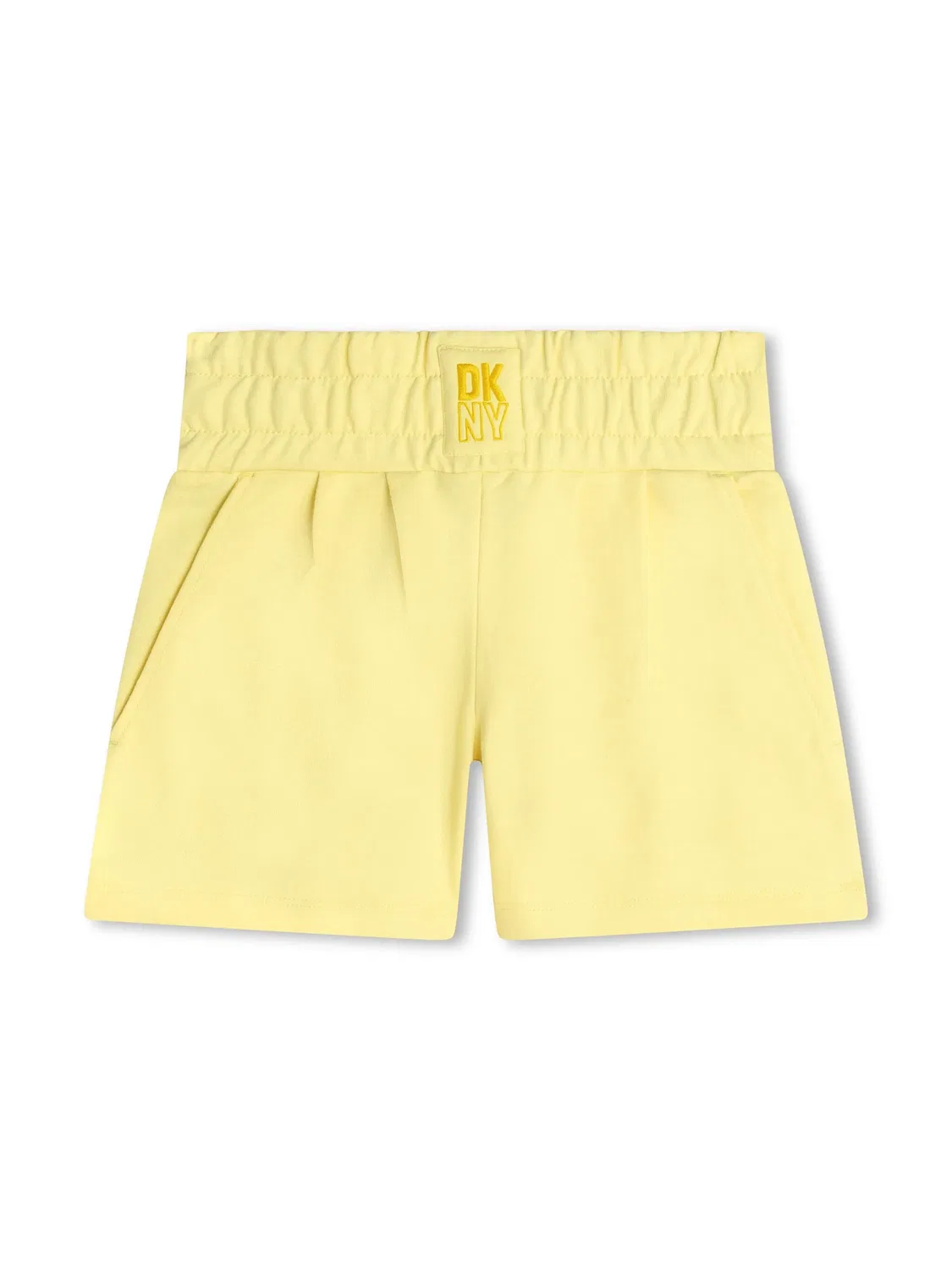 Шорты с логотипом из хлопка DKNY, светло-желтый