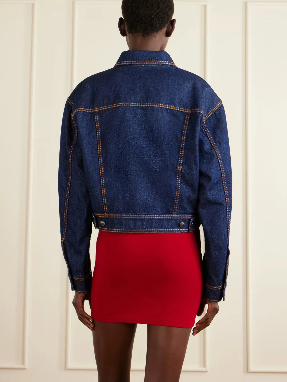 Джинсовая хлопковая куртка Versace, Dark Denim — фото 3