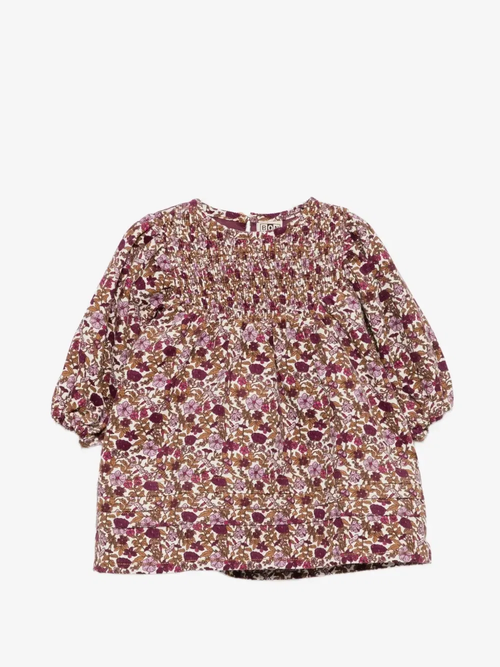 Платье с цветочным принтом и сборками Bonton, коричневый
