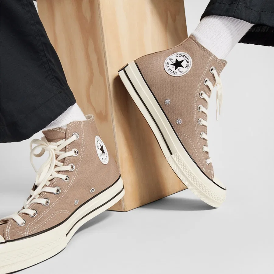 Кеды высокие с принтом Chuck 70 Converse, Бежевый — фото 4