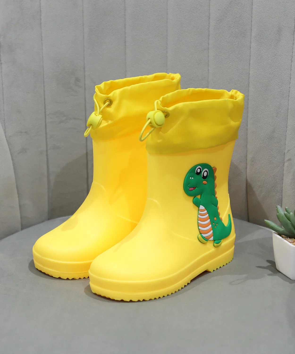 Детские дождевые сапоги с принтом животных, модель Animal Design, shoes365, Blue — фото 4