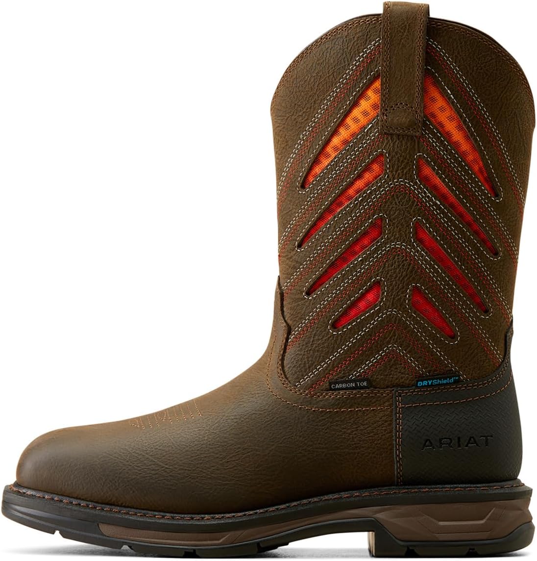 Мужские ботинки ARIAT Workhog Xt Venttek с водонепроницаемым верхом и защитным носком из карбона, Sunset/Iron Coffee — фото 3
