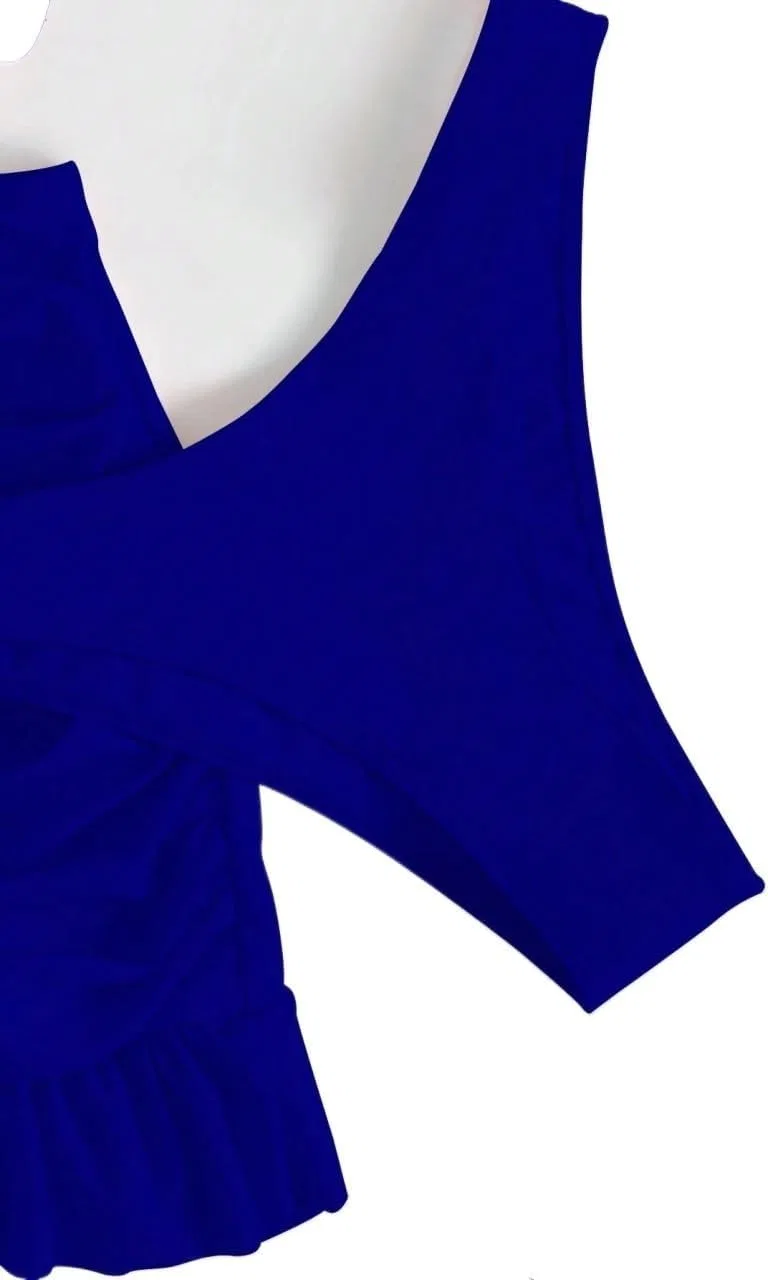 Женский бикини-комплект с завышенной талией 3 предмета, Royal Blue — фото 4