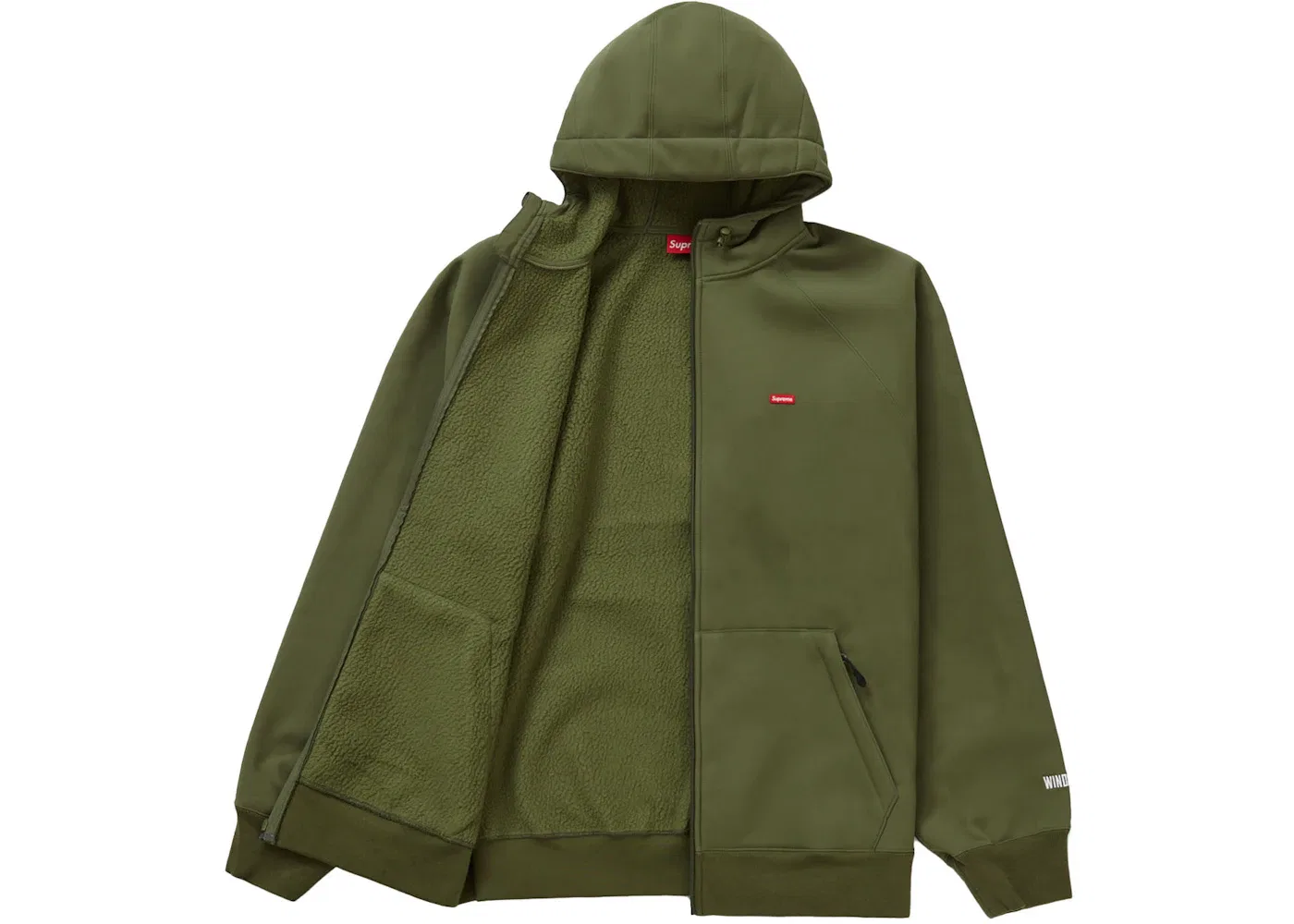 Мужской свитшот с капюшоном на молнии WINDSTOPPER Supreme, Dark Olive — фото 2