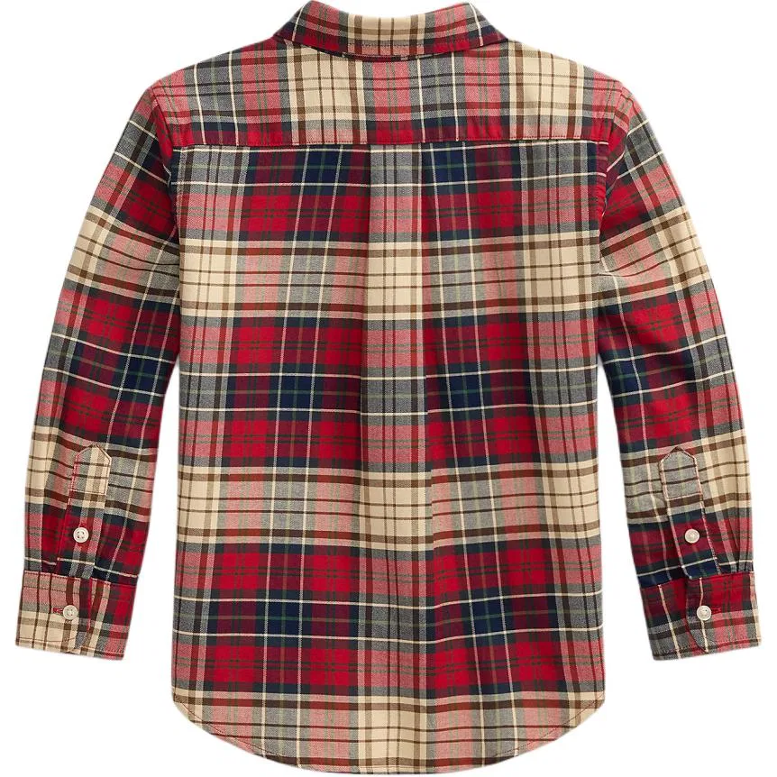 Детская рубашка повседневная с воротником Polo Ralph Lauren, Red Dark Blue — фото 3