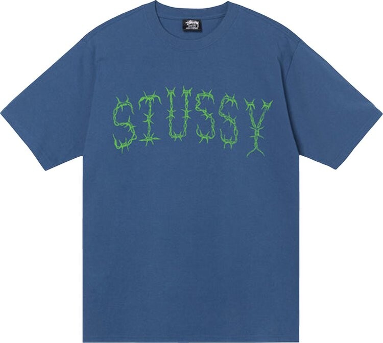 

Футболка Stussy Barb Tee 'Midnight', синий