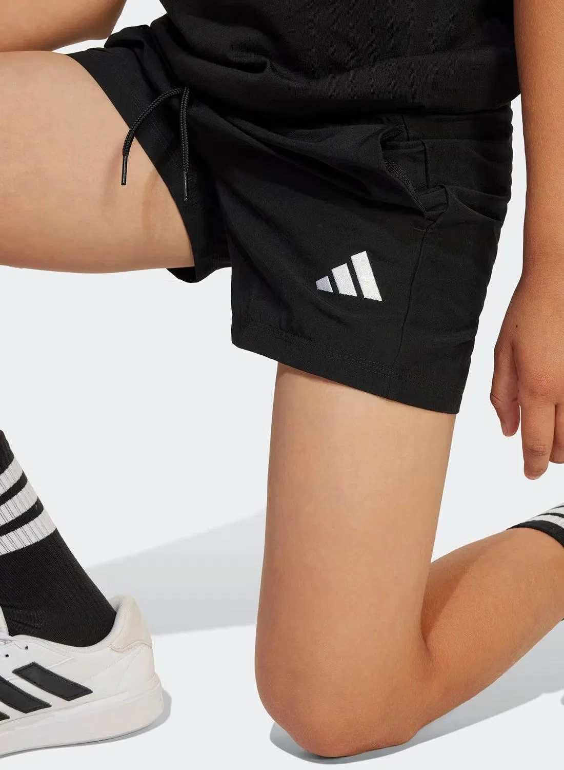 Шорты спортивные с технологией Climacool Adidas, черный — фото 4