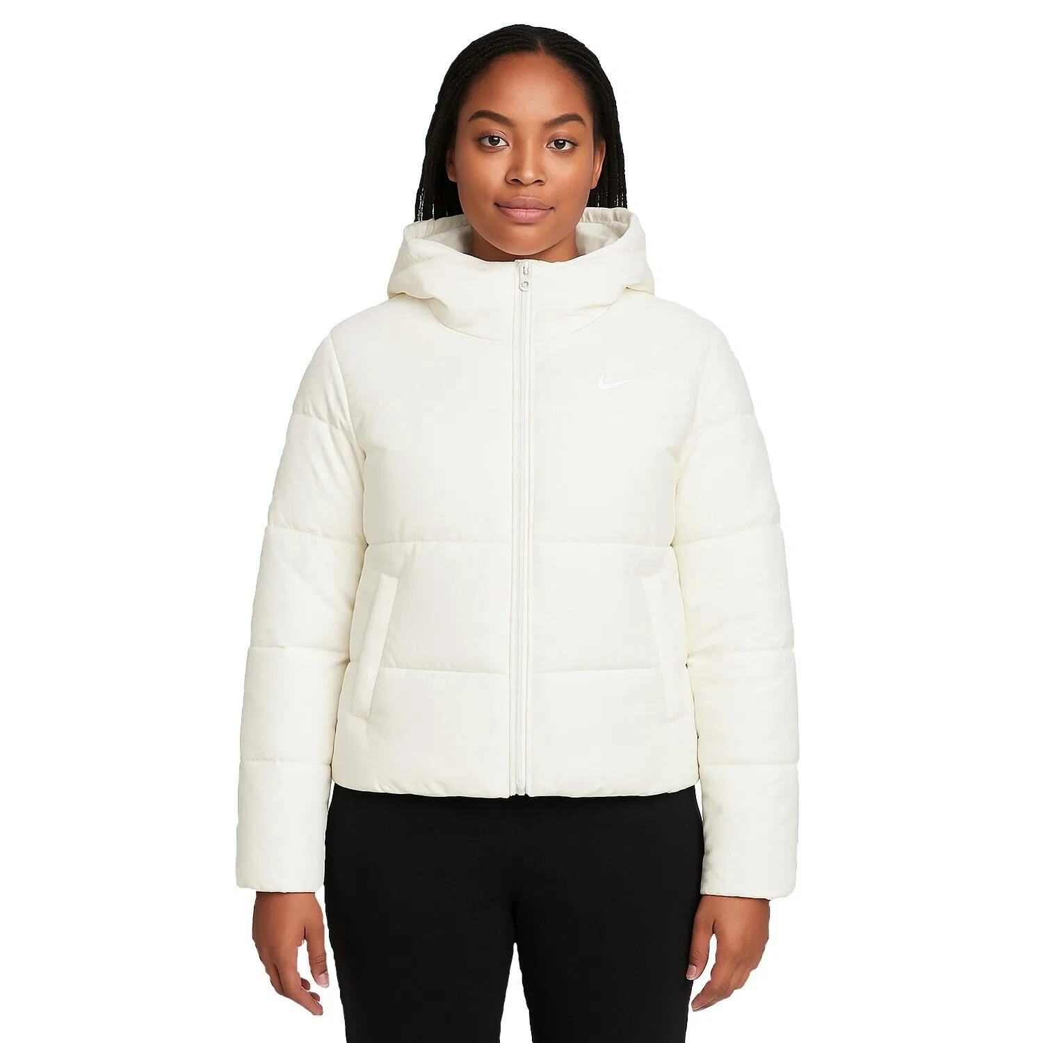 Женская зимняя куртка с капюшоном Classic Puffer Nike, Beige