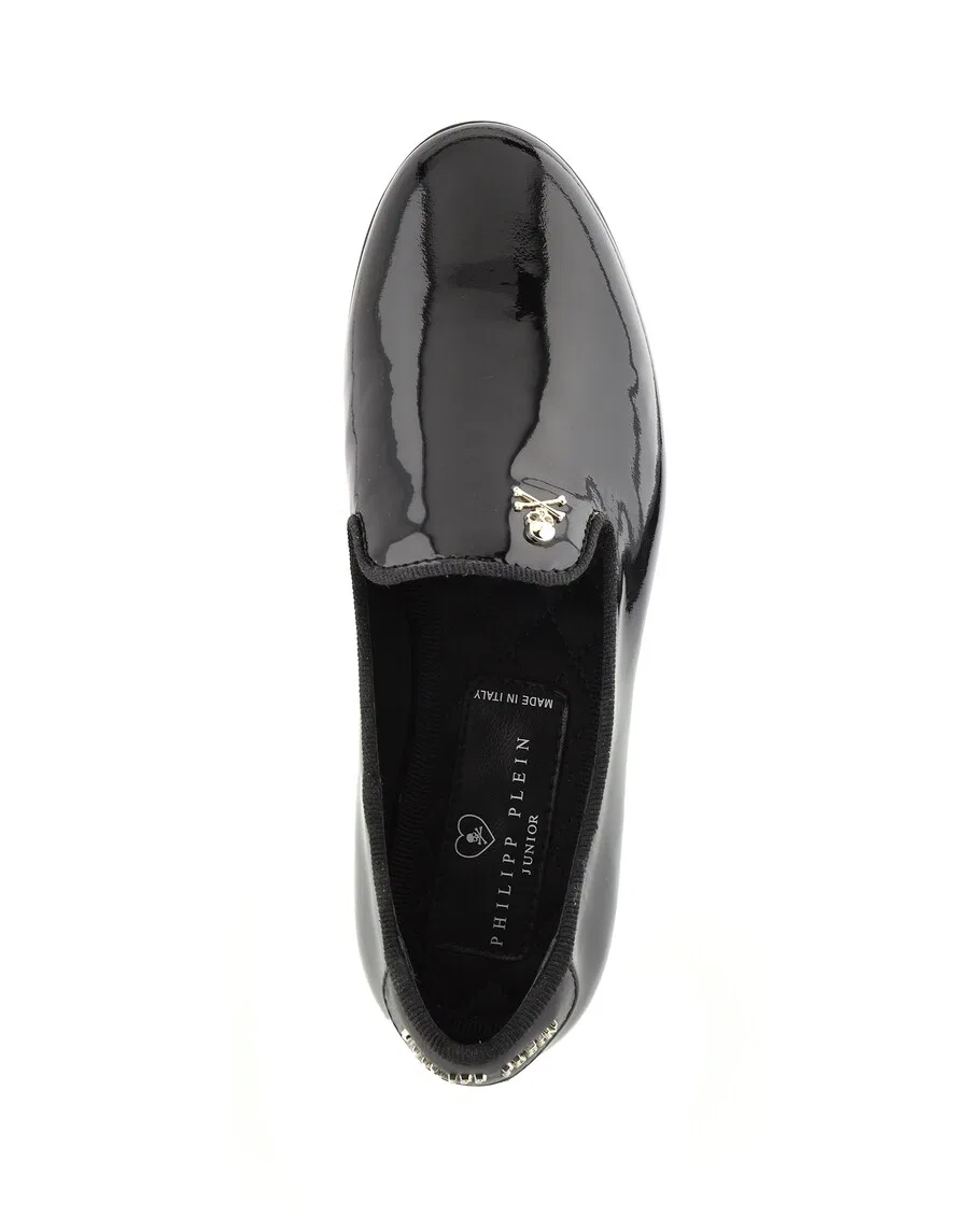 Кроссовки Philipp Plein Flats 'Skull' черного цвета — фото 3
