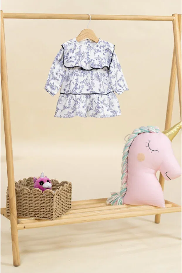 Детское платье для девочек хлопковое Vintage muslin girl's dress C Chimommy, White — фото 3