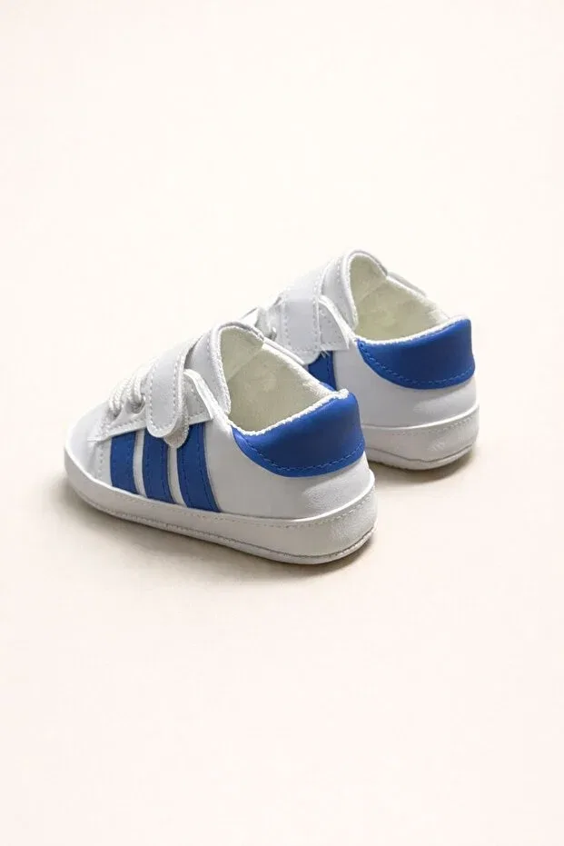 Детские туфли для девочек с принтом Minissa, White Navy Blue — фото 4