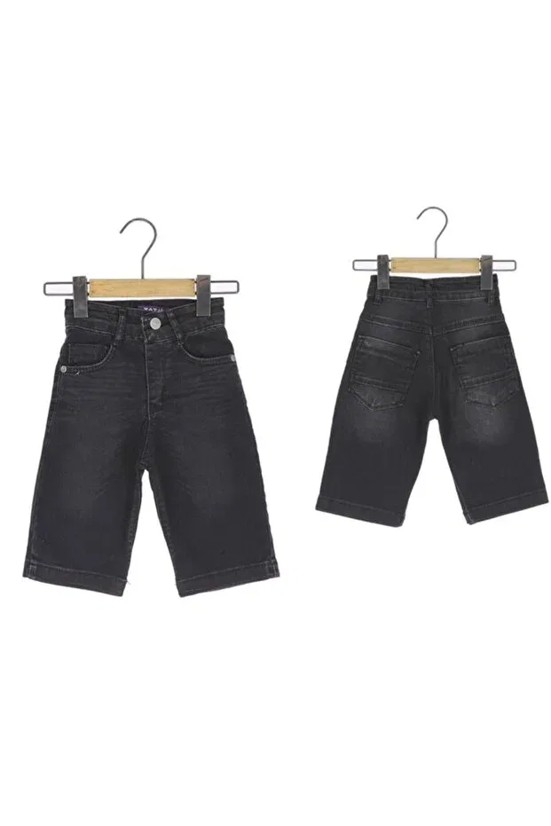 Детские шорты для мальчиков джинсовые Basics Tati Life, Black — фото 2