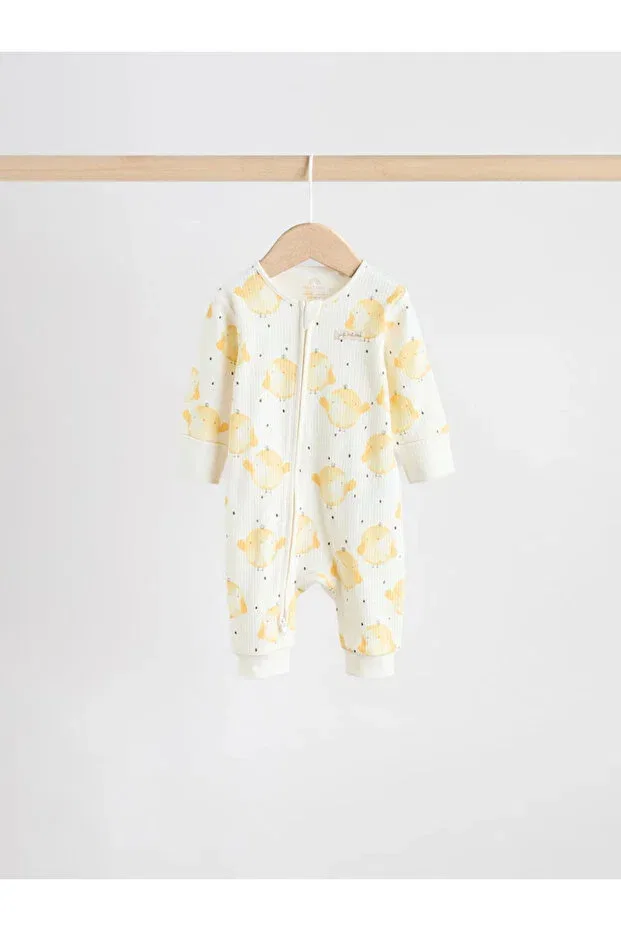 Детский комбинезон-спальный мешок с принтом Basics Next Baby, Yellow — фото 3