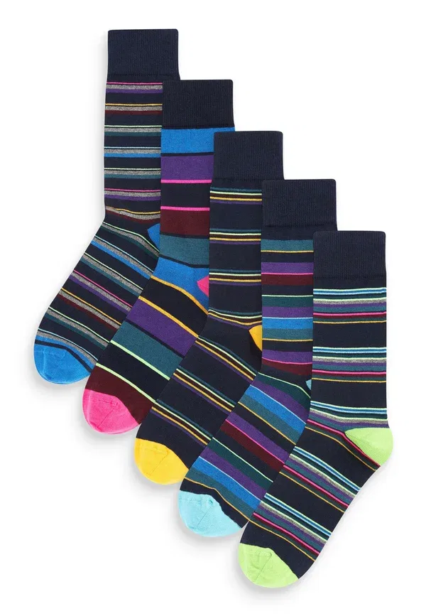 Носки набор 5 пар полосатые Stripe five pack Next, синий