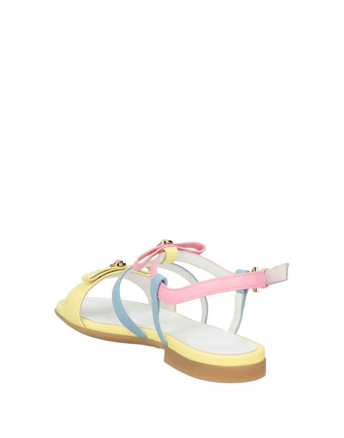 Детские сандалии для девочек с бантом Pastel Yellow Versace Young, светло-желтый — фото 3
