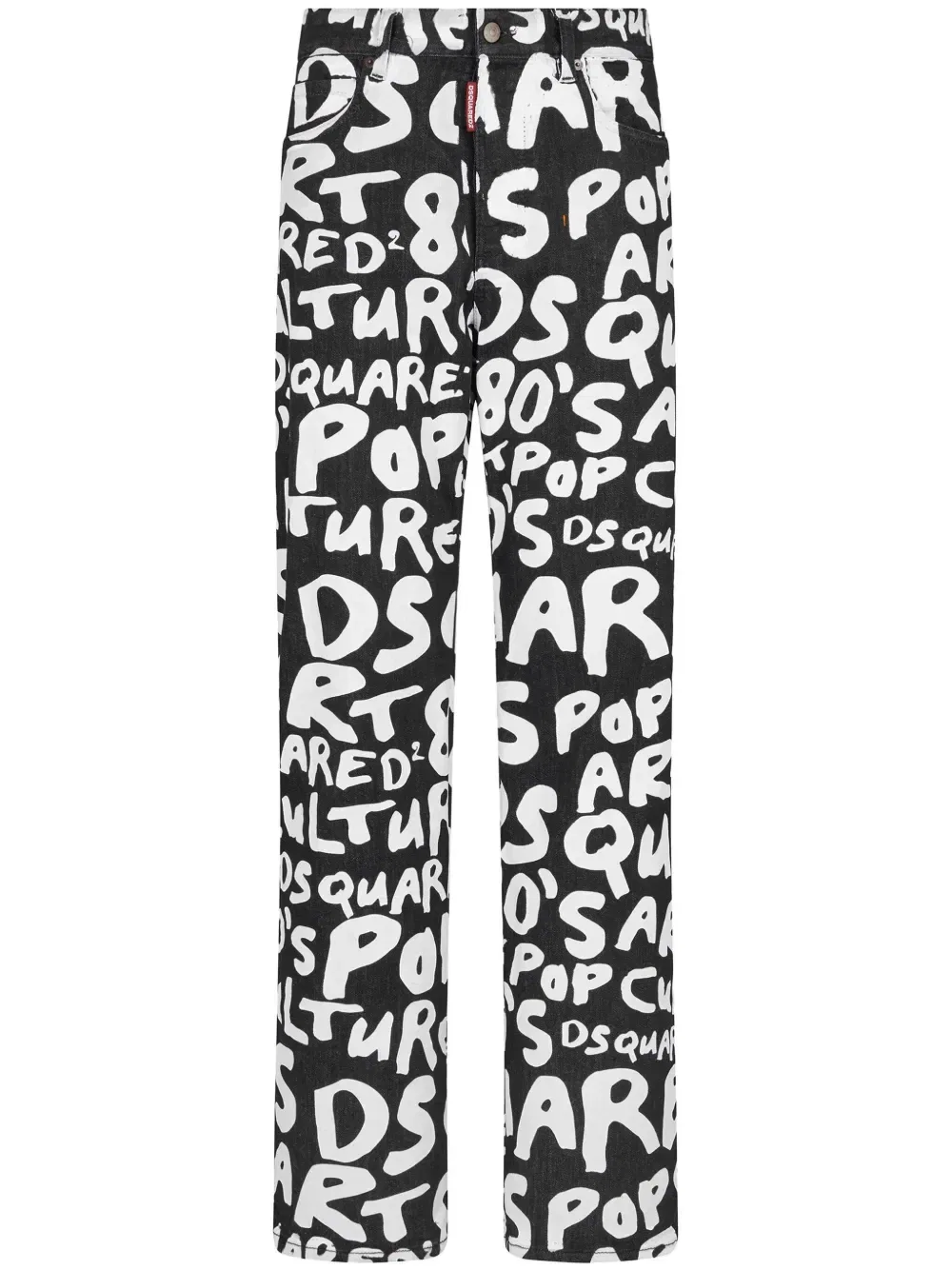 Узкие брюки с логотипом Dsquared2, черный