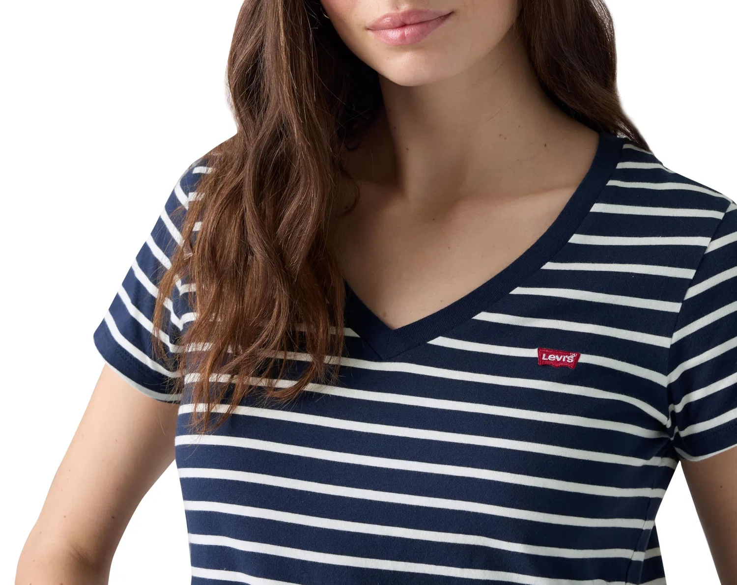 Женская футболка с V-образным вырезом Perfect Levi's, Emily Stripe Navy Blazer — фото 2