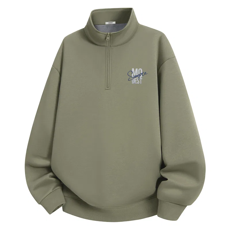 Детский свитшот с начесом Humble Lifestyle Chest Logo MINISO, Gray Pea Green