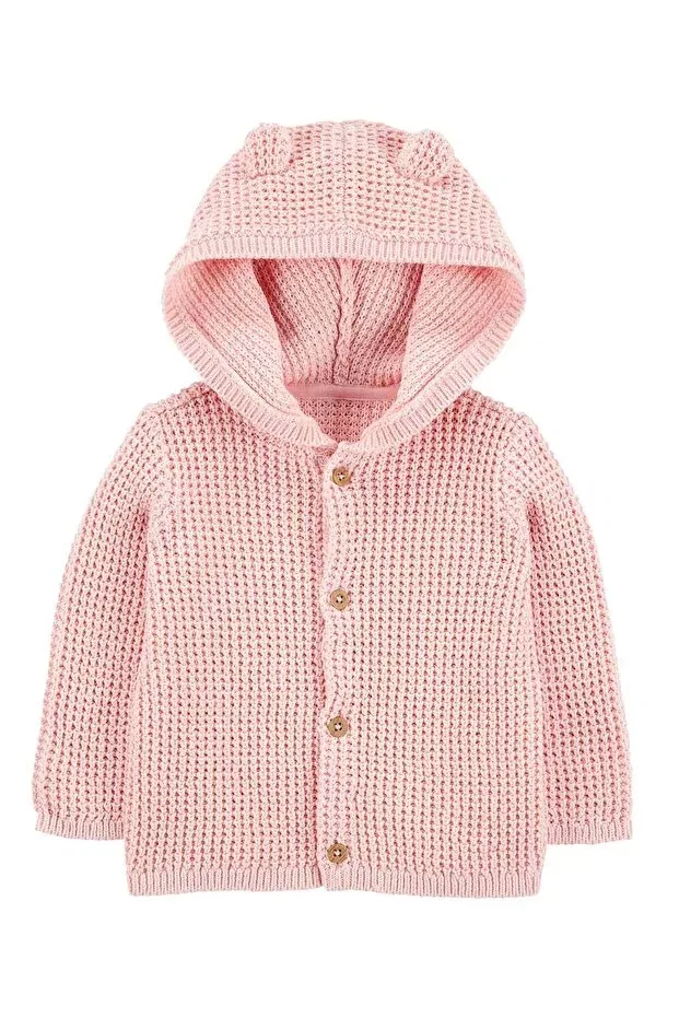 Детский кардиган для девочек с капюшоном, 3 шт., Carter'S, Pink