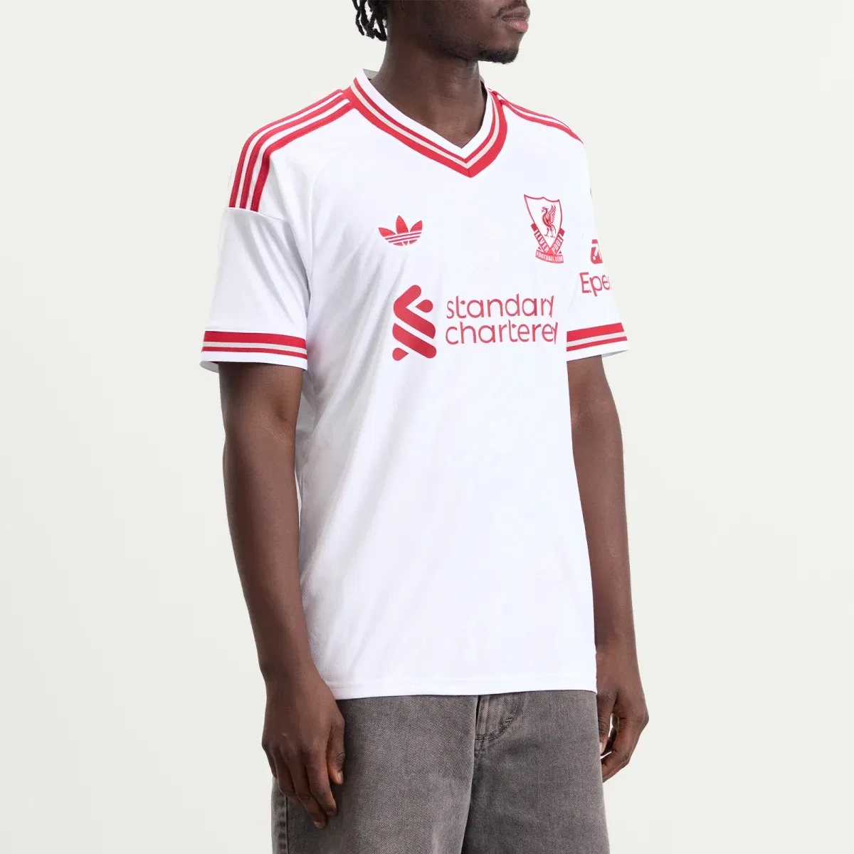 Футболка с V-образным вырезом Liverpool FC Away Jersey Adidas, White — фото 2