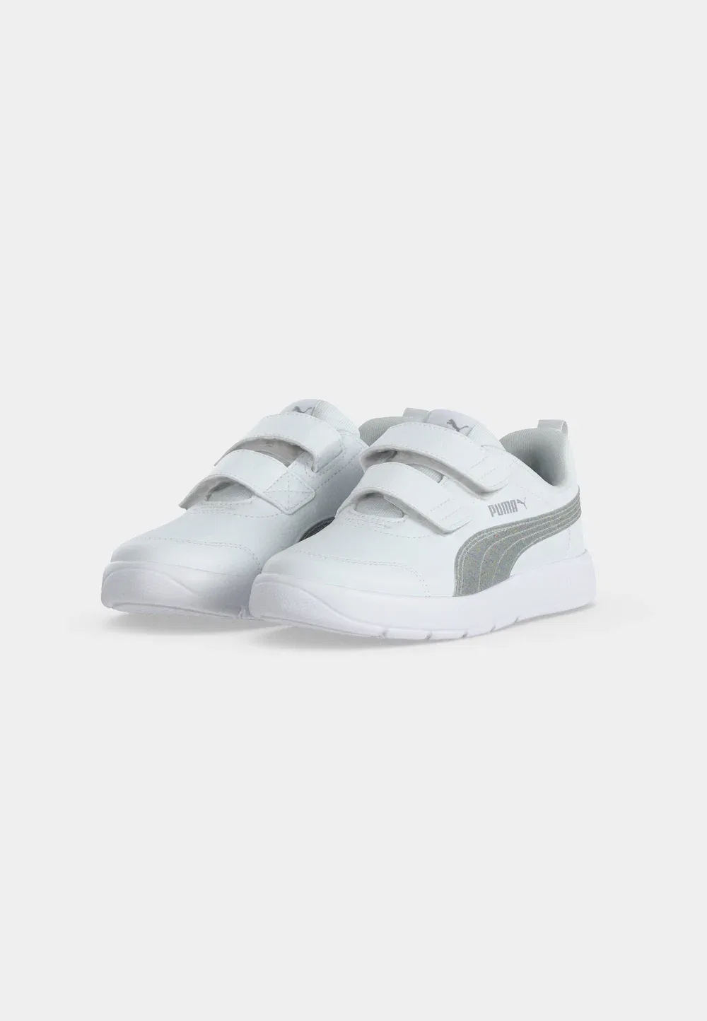 Courtflex унисекс - тренировочные кроссовки Puma, White/Silver-Coloured — фото 3