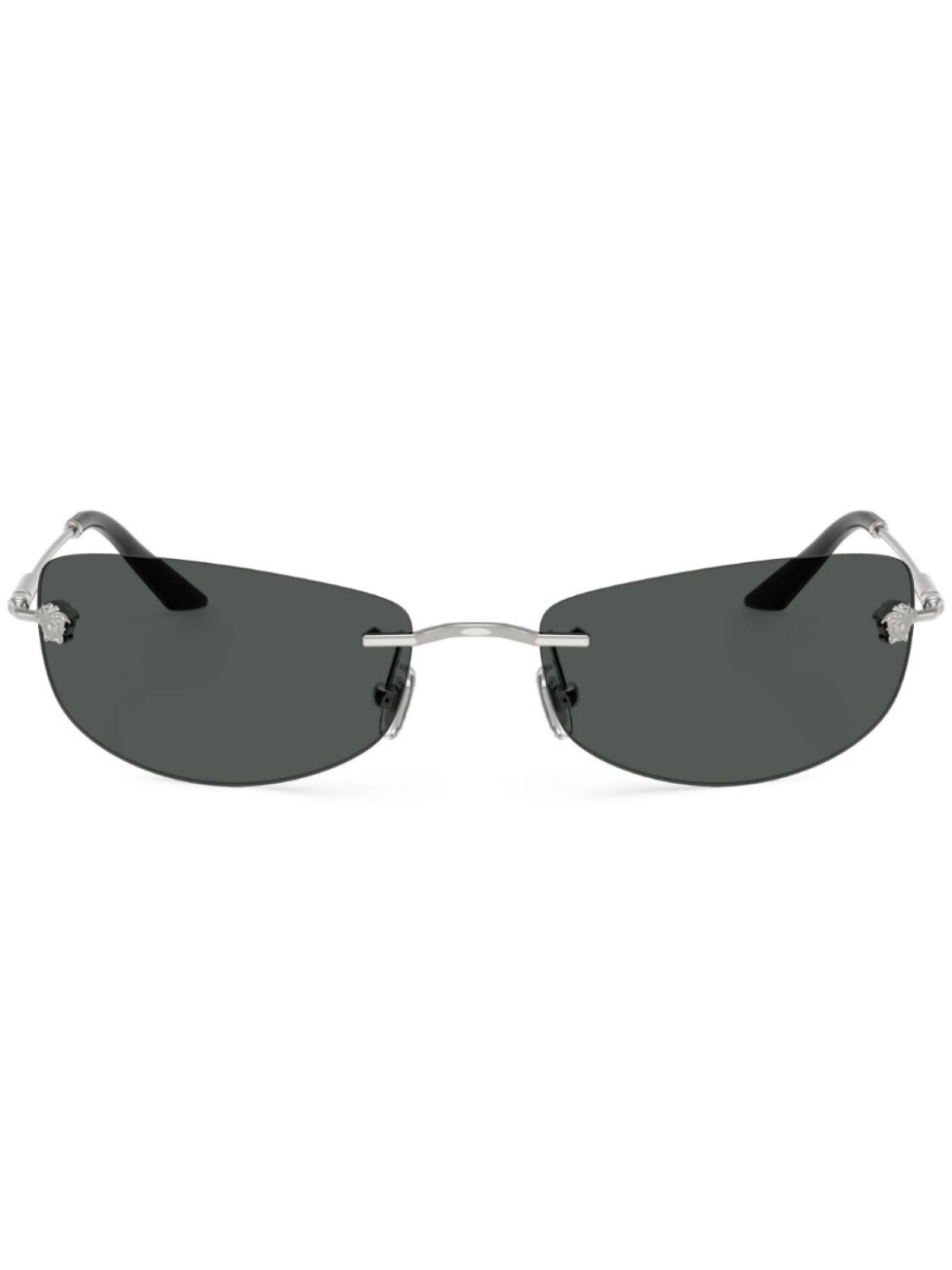 

Солнцезащитные очки в прямоугольной оправе Versace Eyewear, серебряный