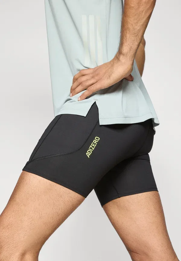 Тайтсы беговые Adidas Performance Adizero short running, черный — фото 4