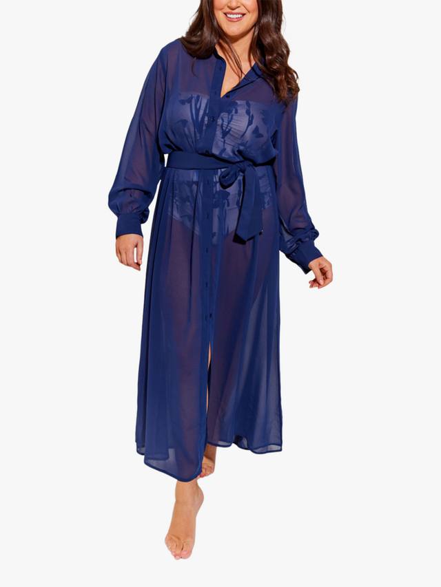 

Ниле макси рубашка кафтан Seaspray, Navy