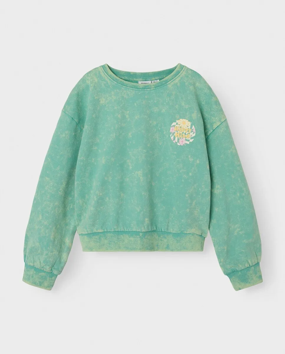 

Толстовка для девочки с длинными рукавами name it, цвет Verde Agua