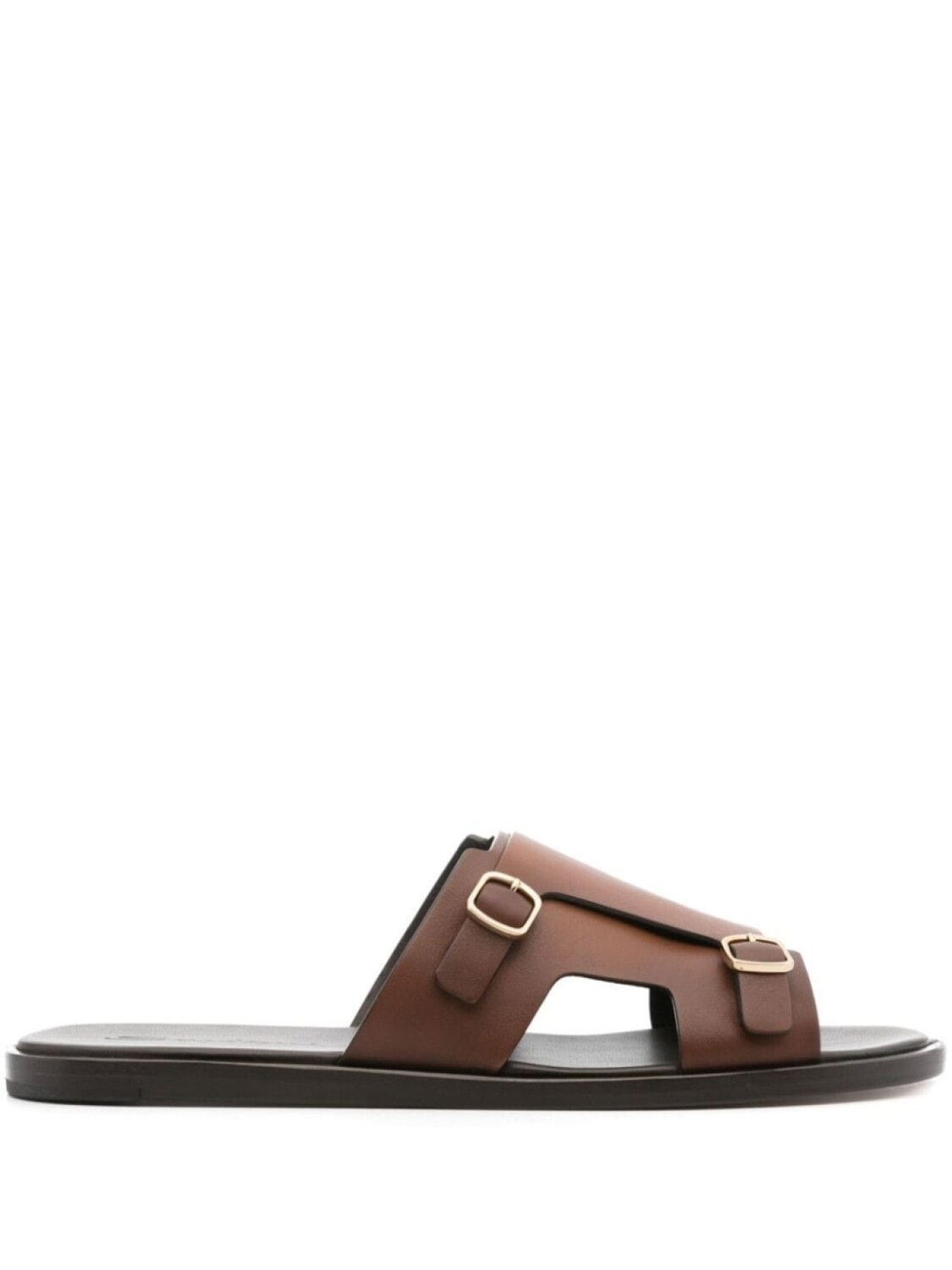

Santoni сандалии с пряжками, коричневый