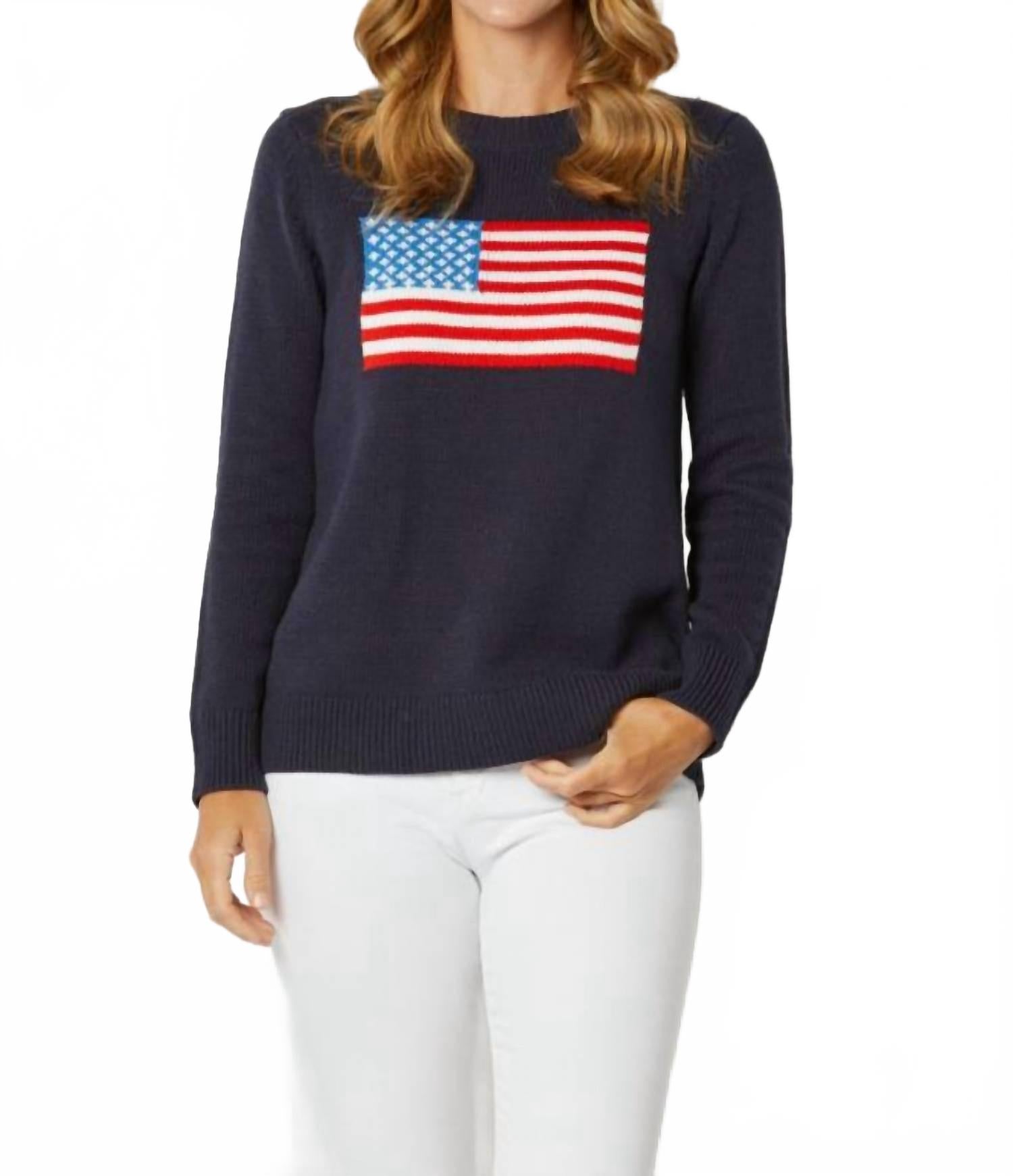 

Классический свитер с флагом в темно-синем цвете Sail To Sable, темно-синий