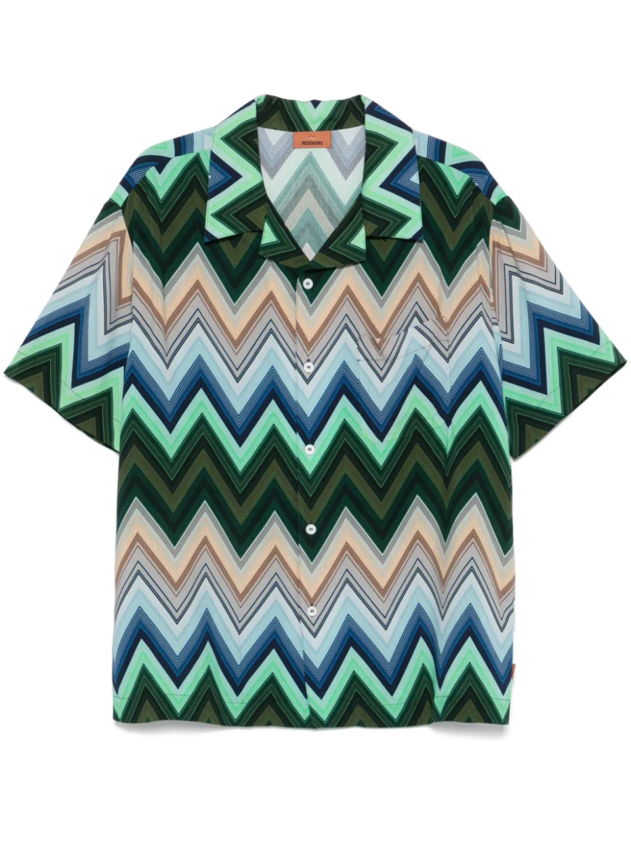 

Рубашка с узором зигзаг Missoni, зеленый