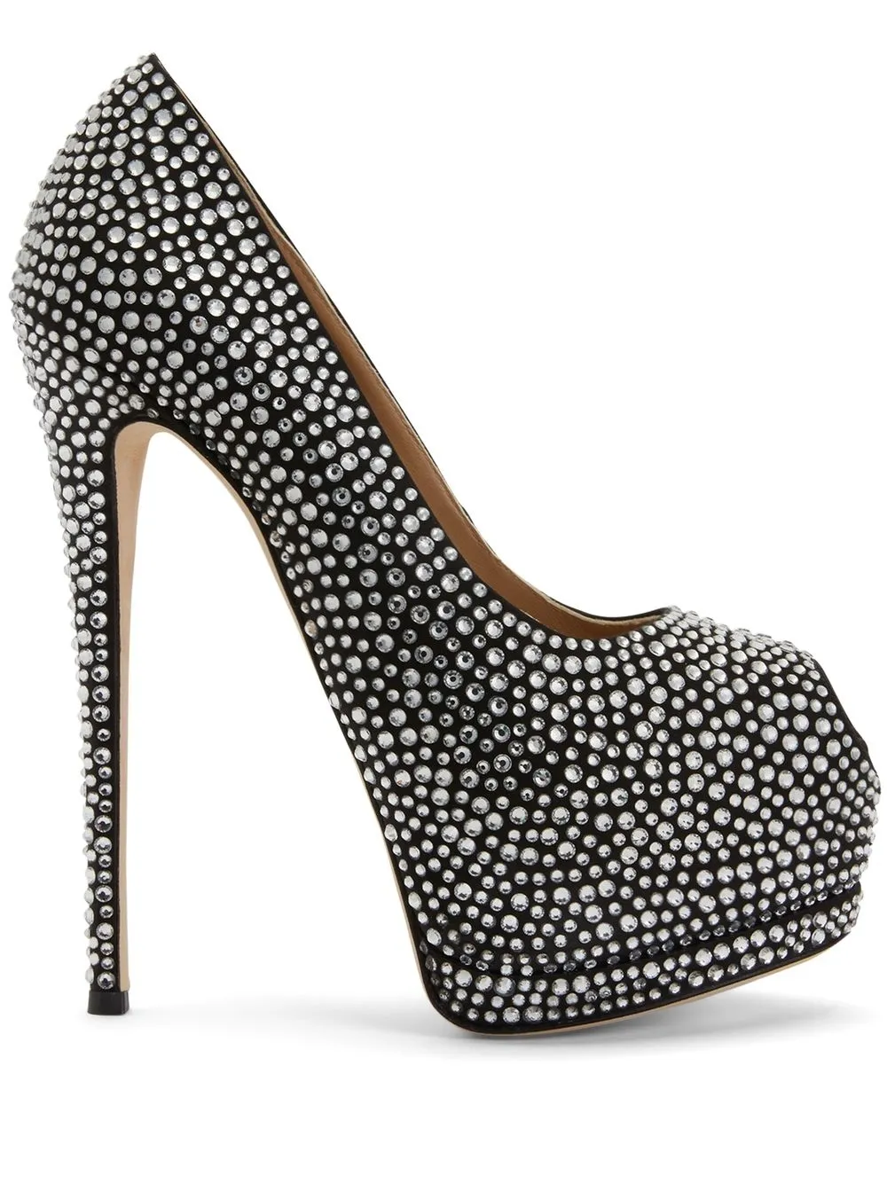 Туфли Sharon 140 со стразами Giuseppe Zanotti, черный