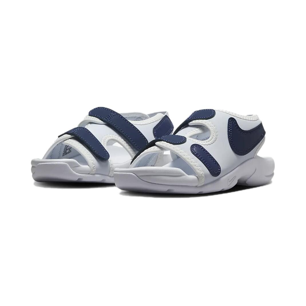 Сандалии детские Sunray Adjust 6 PS Футбол Серый / Горный Белый / Белый / Темно-синий Nike, синий — фото 3