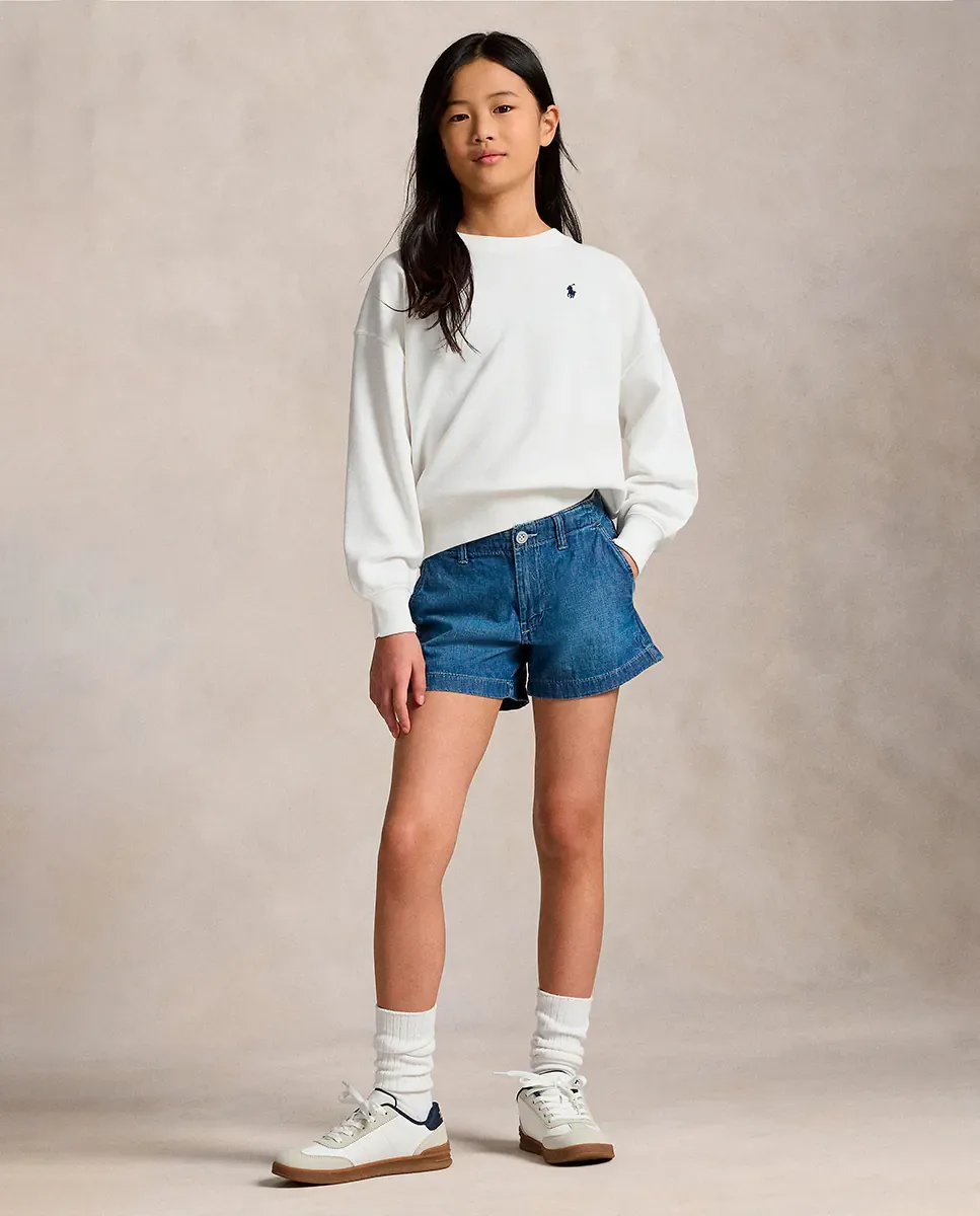 Детская хлопковая толстовка с логотипом Polo Ralph Lauren, белый — фото 2