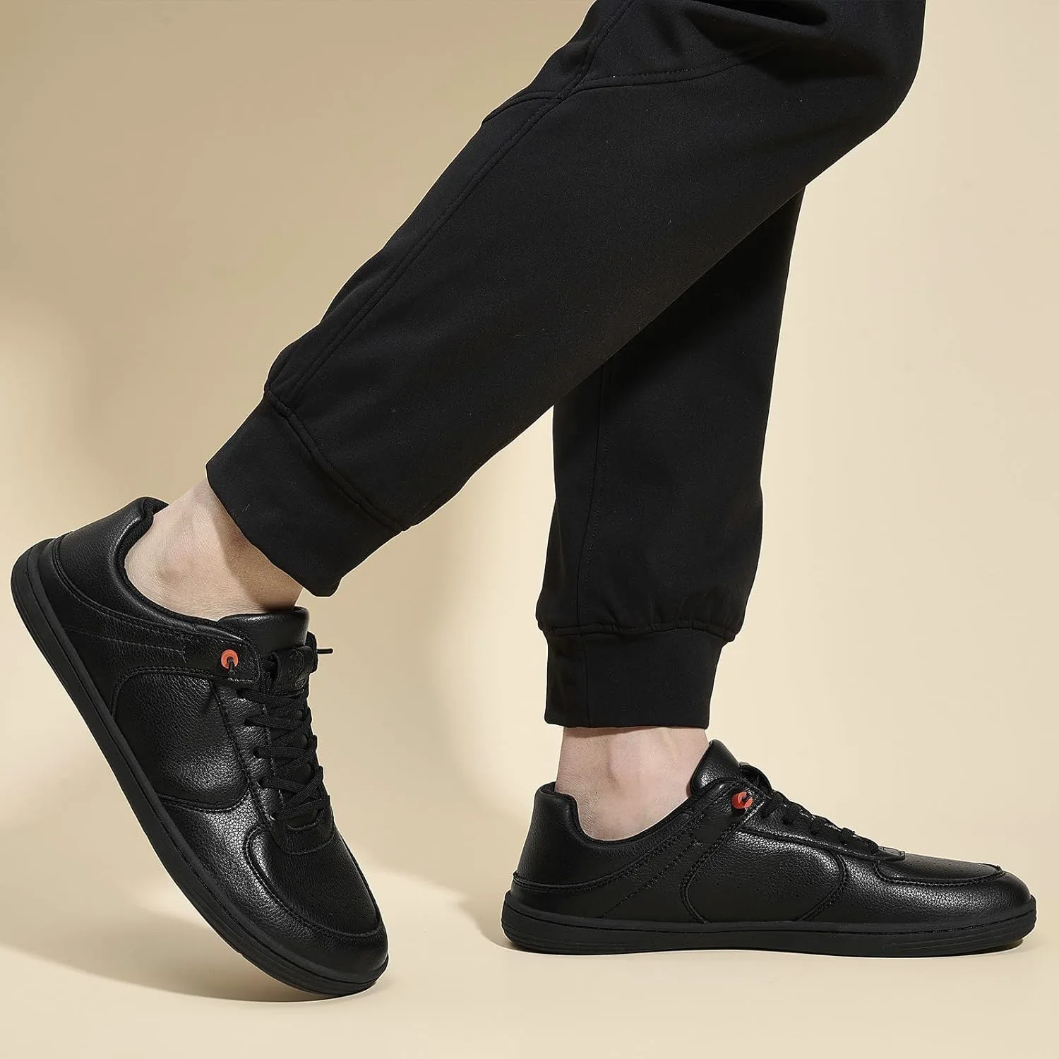 Мужские туфли Pulltop Barefoot с широкой носовой частью - минималистичные туфли-босоножки, кроссовки без каблука, слайпы для ходьбы, противоскользящие, черный — фото 3