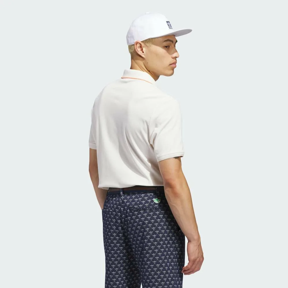 Футболка-поло Twist Knit с одним точечным логотипом и коротким рукавом Adidas, white — фото 2