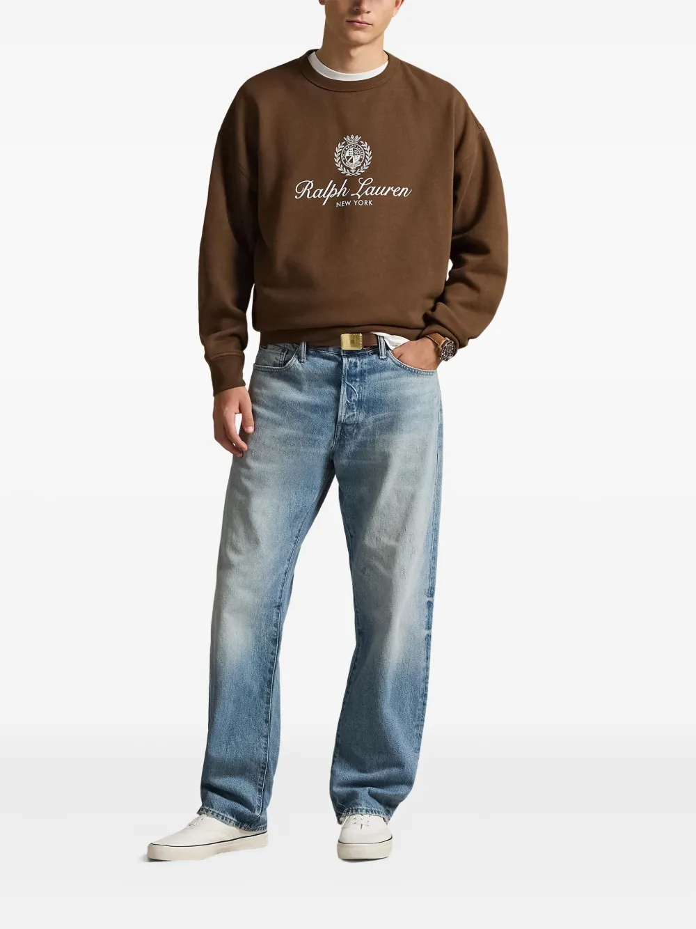 Толстовка с графичным принтом Polo Ralph Lauren, коричневый — фото 2
