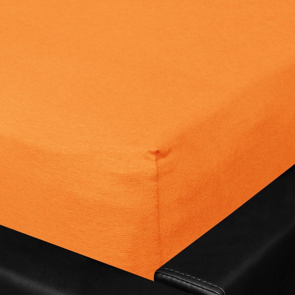 

Bettwaren-Shop Простыня трикотажная мультистрейч 180x200 - 200x220 см оранжевый