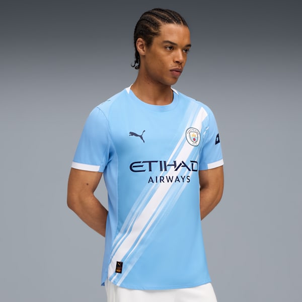 

Мужская футбольная майка Manchester City 25/26 Home Authentic Puma, синий