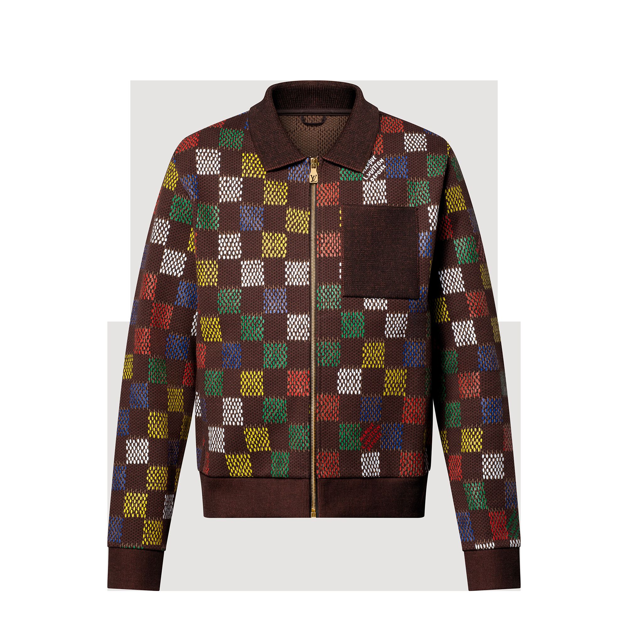

Жаккардовый блузон Damier из хлопкового джерси Louis Vuitton, мультиколор