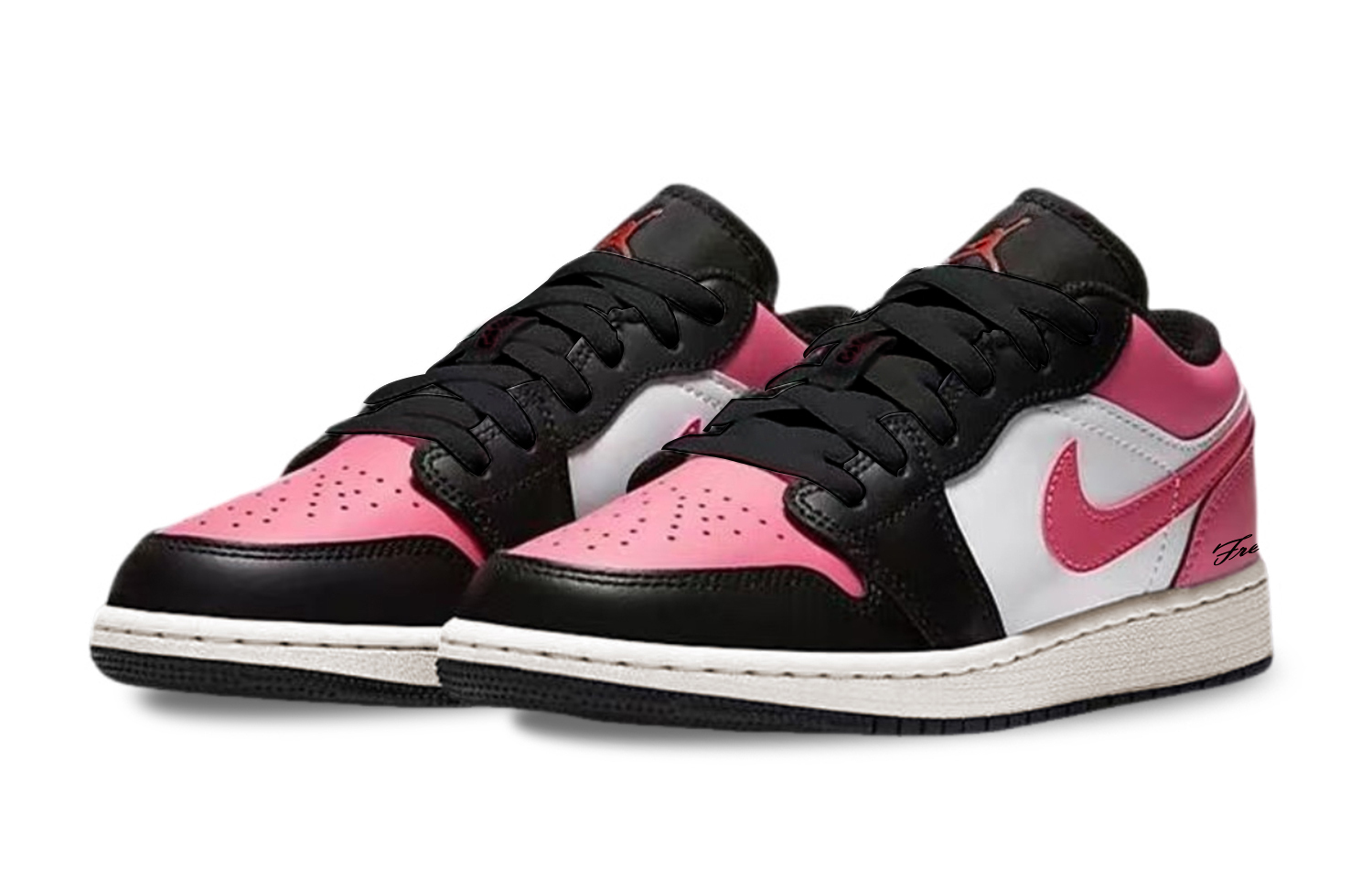 Jordan Air 1 Reverse Rose Red, синтетическая кожа, нескользящая и износостойкая подошва, низкие кроссовки — фото 4