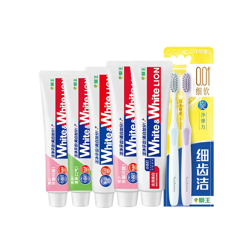 

Набор для ухода за полостью рта Cool White Peach очищение и освежение дыхания Peach LION, Seven-Piece Set