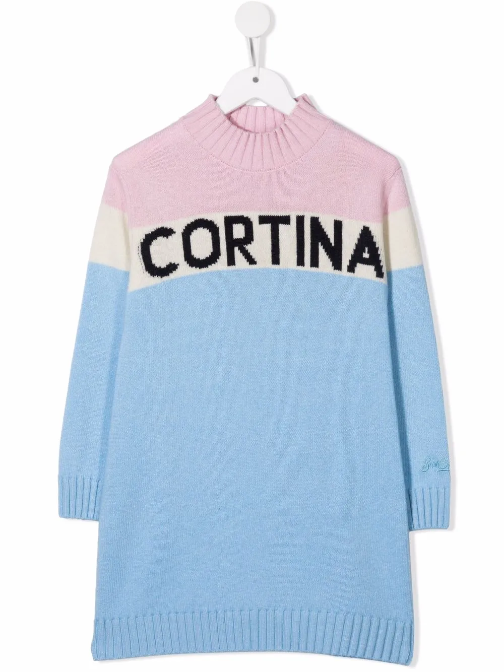 

Платье Cutie вязки интарсия MC2 Saint Barth Kids, синий