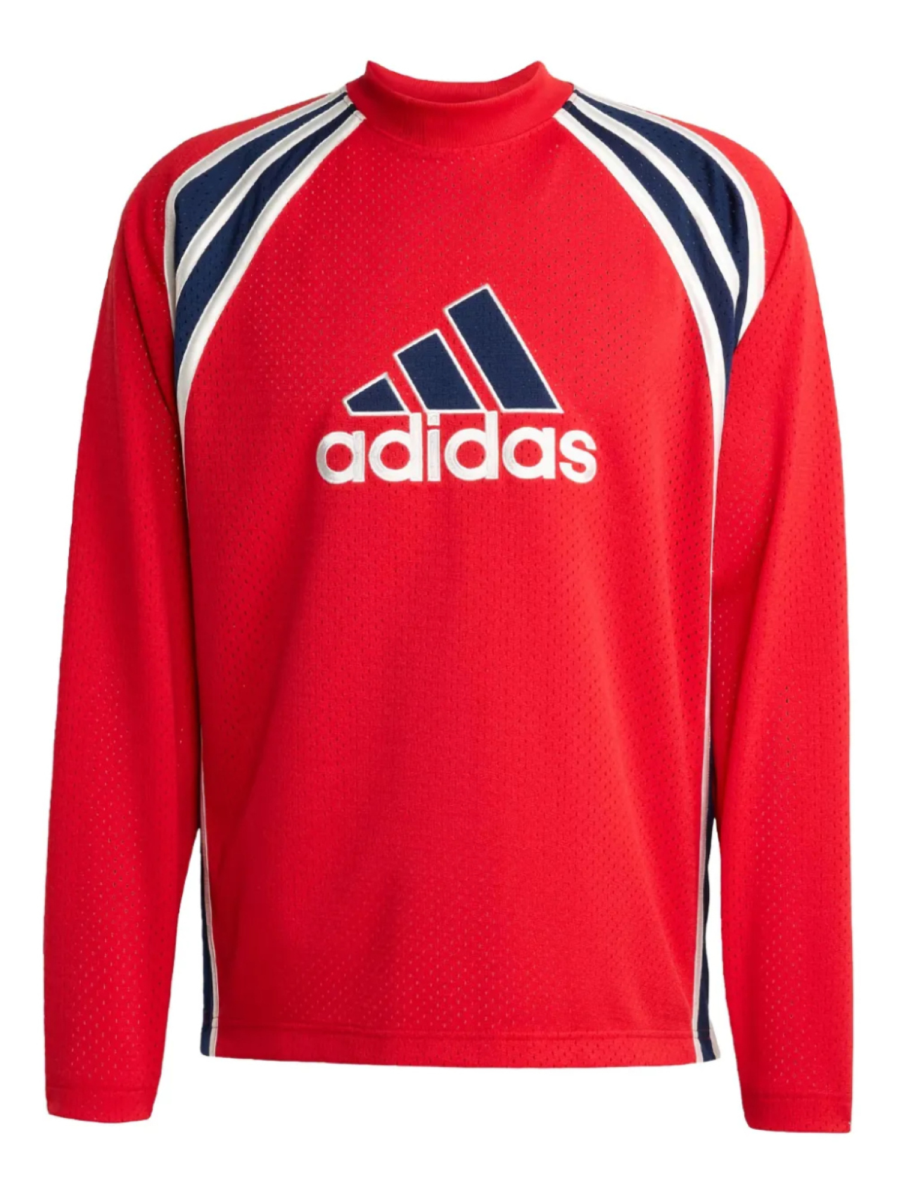 Футболка Adidas с длинными рукавами из сетки, красный