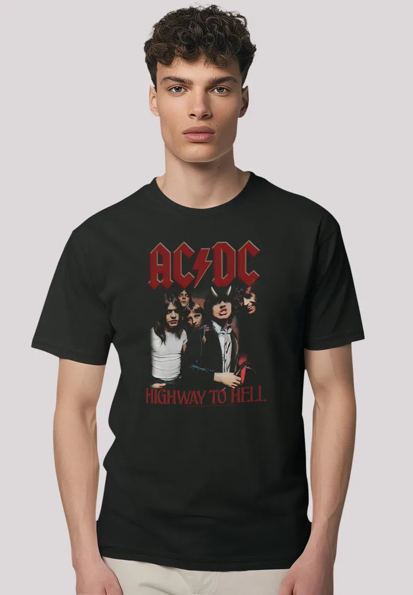 

F4NT4STIC Футболка "AC/DC Rock Music Band Highway To Hell", премиум качество, черный