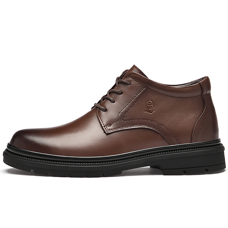 

LAORENTOU Мужские повседневные ботинки Mid Top в темно-коричневом цвете без подкладки, цвет Dark Brown Unlined Shoes